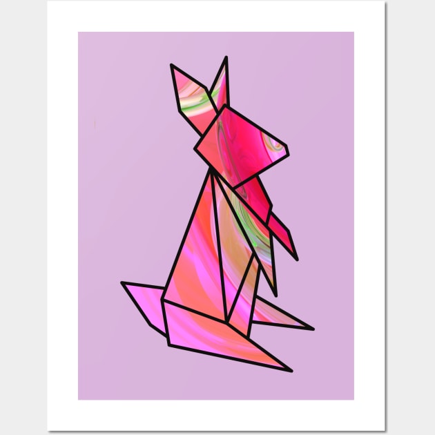 Geometric Rabbit Wall Art by CloudTerra